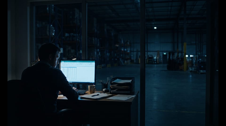 Analyst reviewing cost data