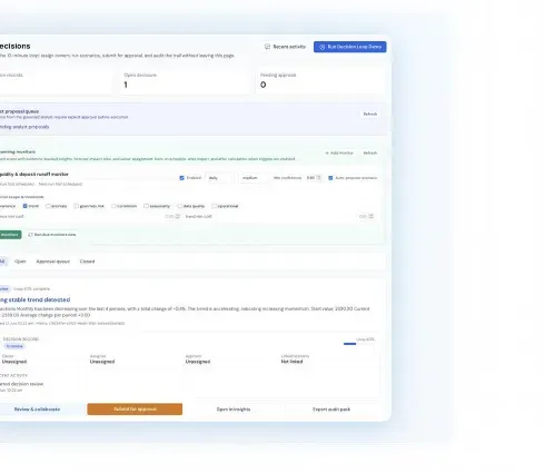 Decision tracked with a named owner and status
