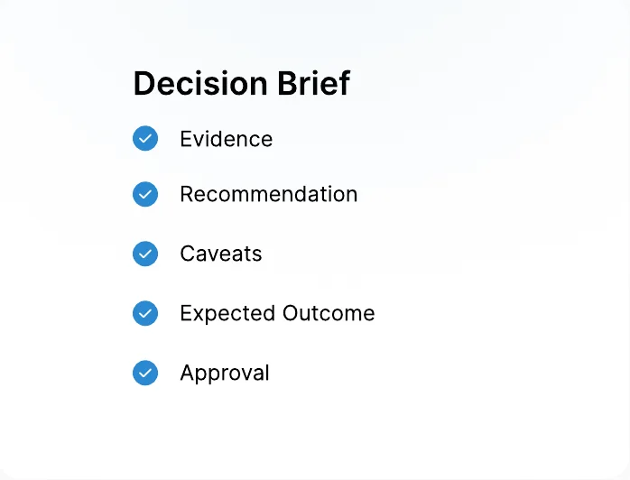 Decision recorded with owner and rationale